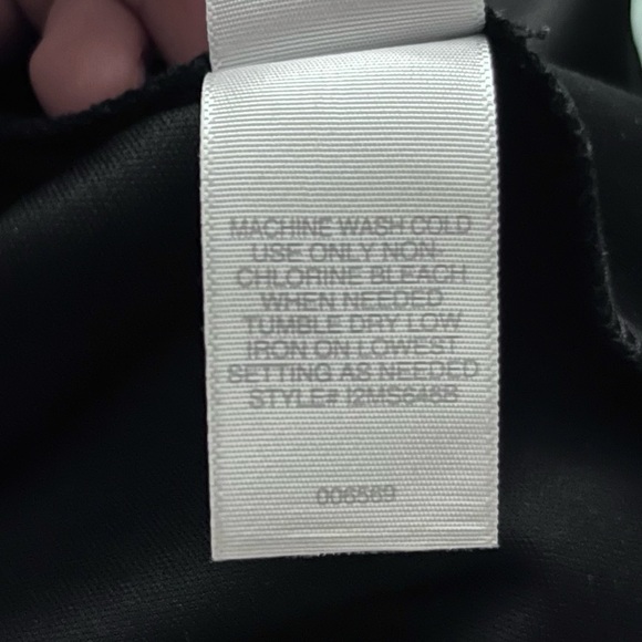 Bisou Bisou Black & White Chevron Print Sleeveless Halter Dress - Size 6 - Picture 9 of 11